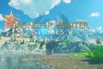 Pantalla de inicio de la demo de Monster Hunter Stories 3 Twisted Reflection