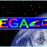 Logotipo de SEGA CD sobre la Tierra y la Luna en un fondo del espacio