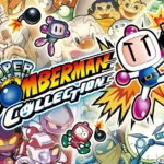 Imagen promocional de Super Bomberman Collection con Bomberman y personajes clásicos de la saga en primer plano