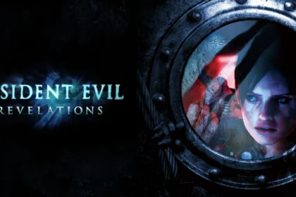 Jill Valentine en Resident Evil Revelations mirando por una escotilla en un entorno oscuro y terrorífico