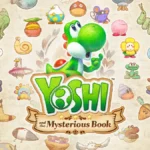 Yoshi and the Mysterious Book para Nintendo Switch 2 con Yoshi rodeado de criaturas y estilo artístico acuarela