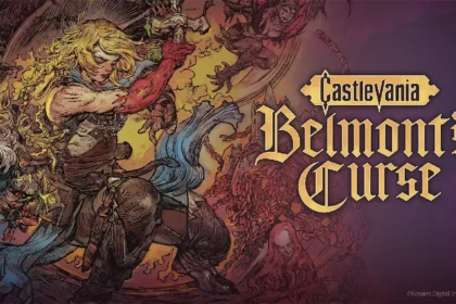 Arte oficial de Castlevania Belmont’s Curse con Rose Belmont luchando contra criaturas en el castillo de Drácula