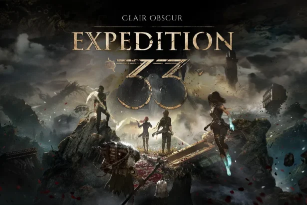 Arte oficial de Clair Obscur: Expedition 33 con los protagonistas frente a un mundo destruido en la posible versión para Switch 2