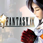 Final Fantasy IX con su logo y personaje principal